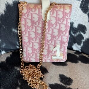 Dior Pink and Gold Crossbody Bag